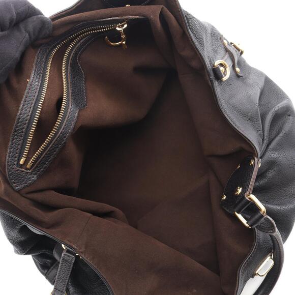 Louis Vuitton Mahina L Shoulder Bag Leather Black - Picture 3 of 10